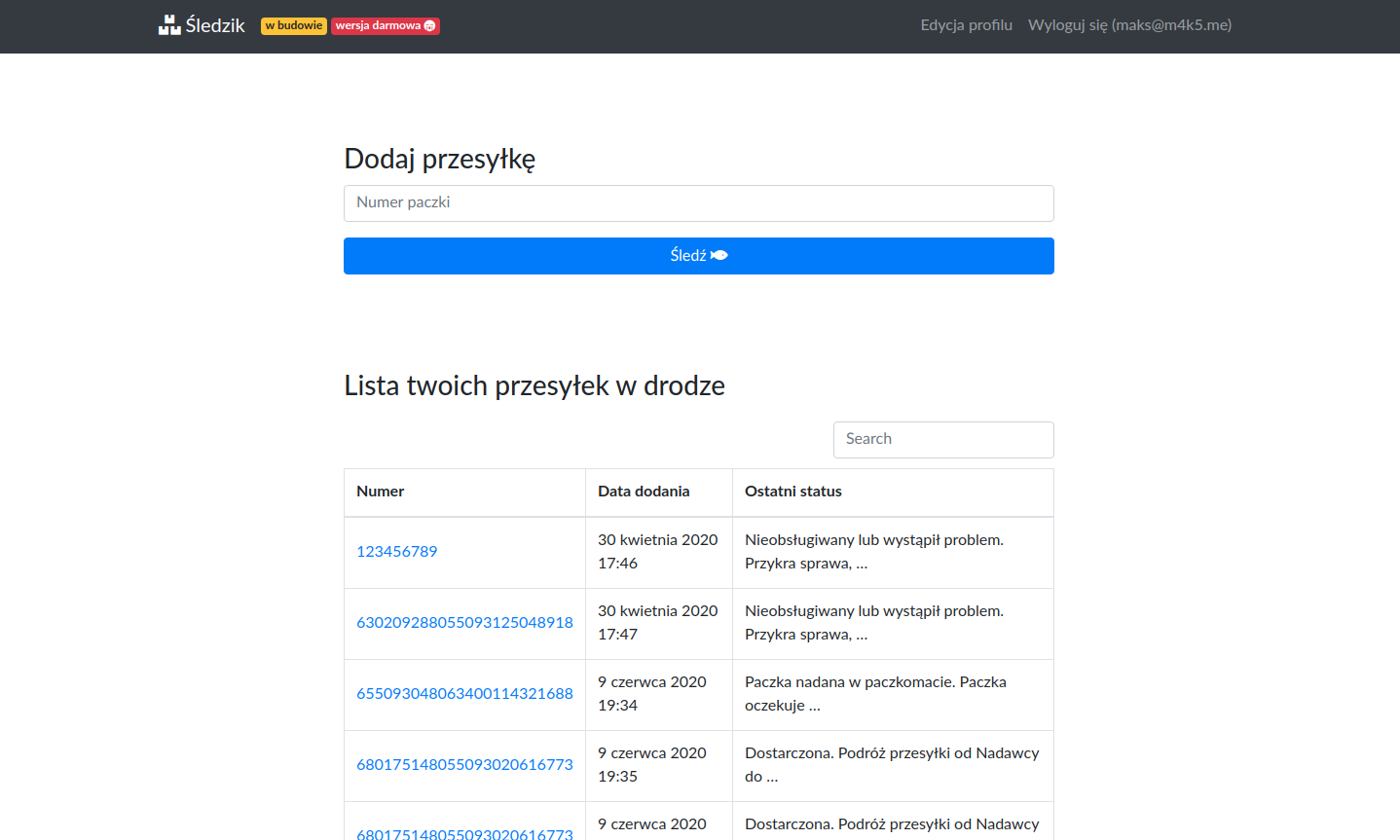Screenshot of Śledzik